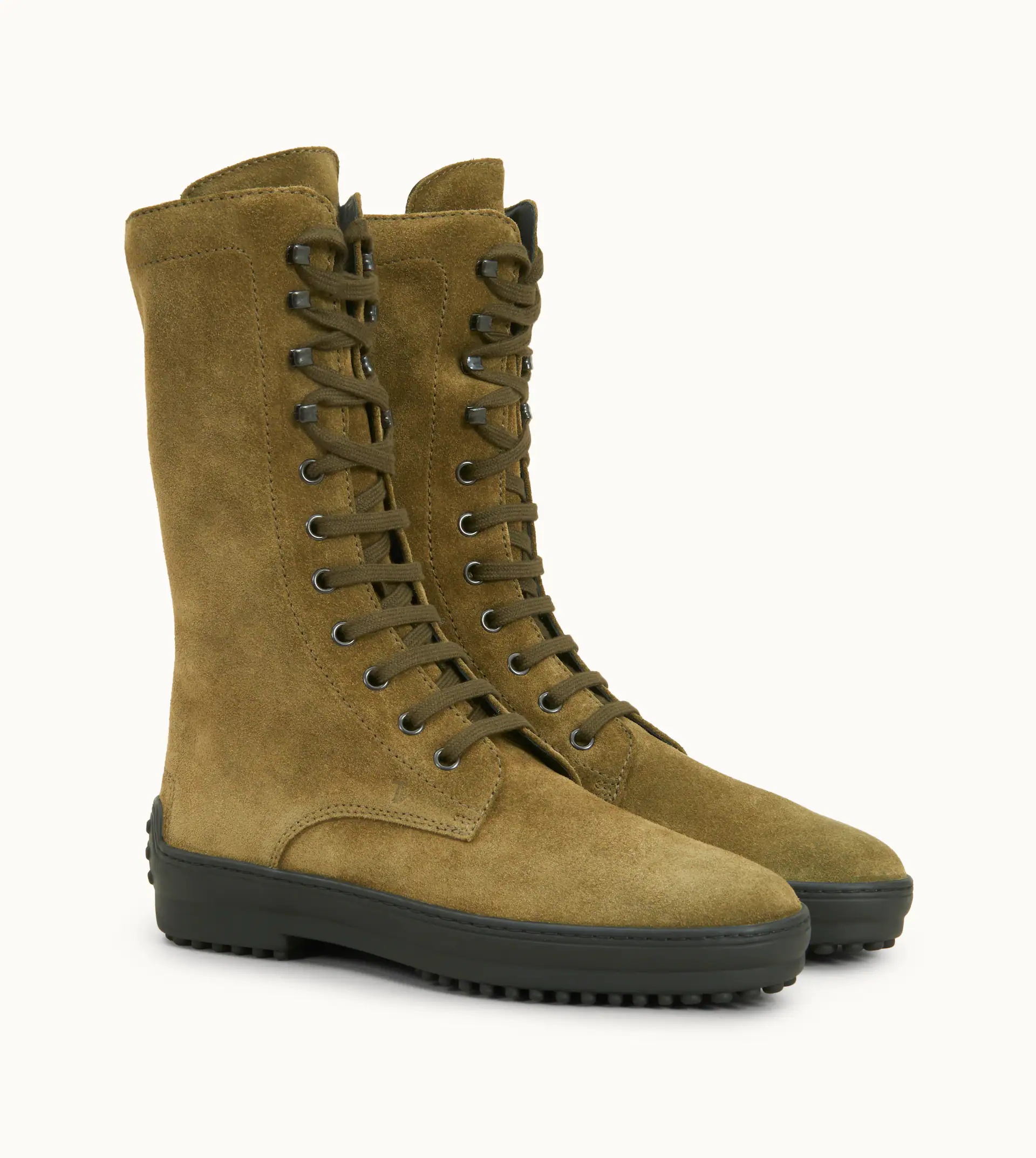 WINTER GOMMINO ANKLE BOOTS IN SUEDE - GREEN - 3