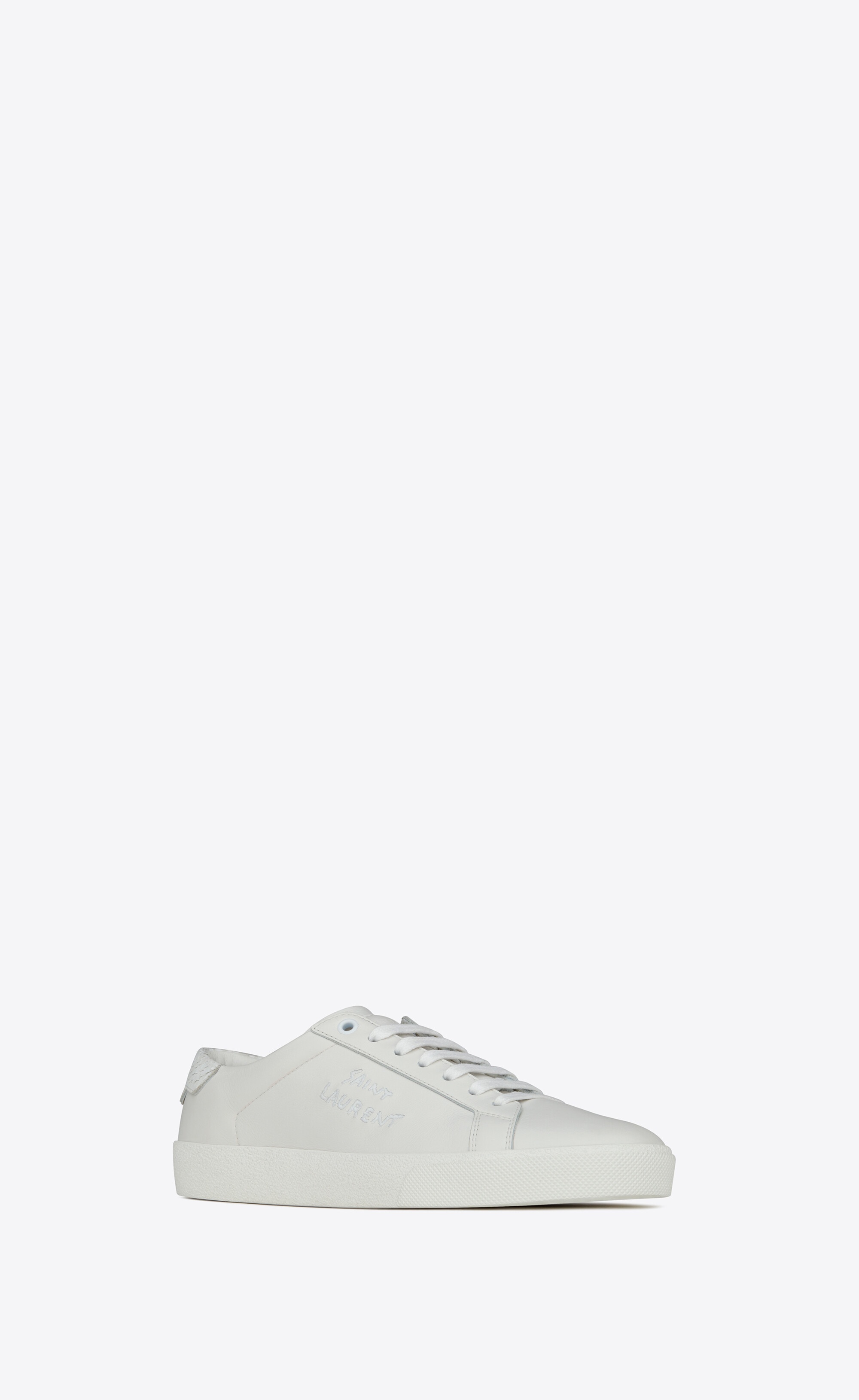 court classic sl/06 embroidered sneakers in smooth leather and python-embossed nubuck - 4