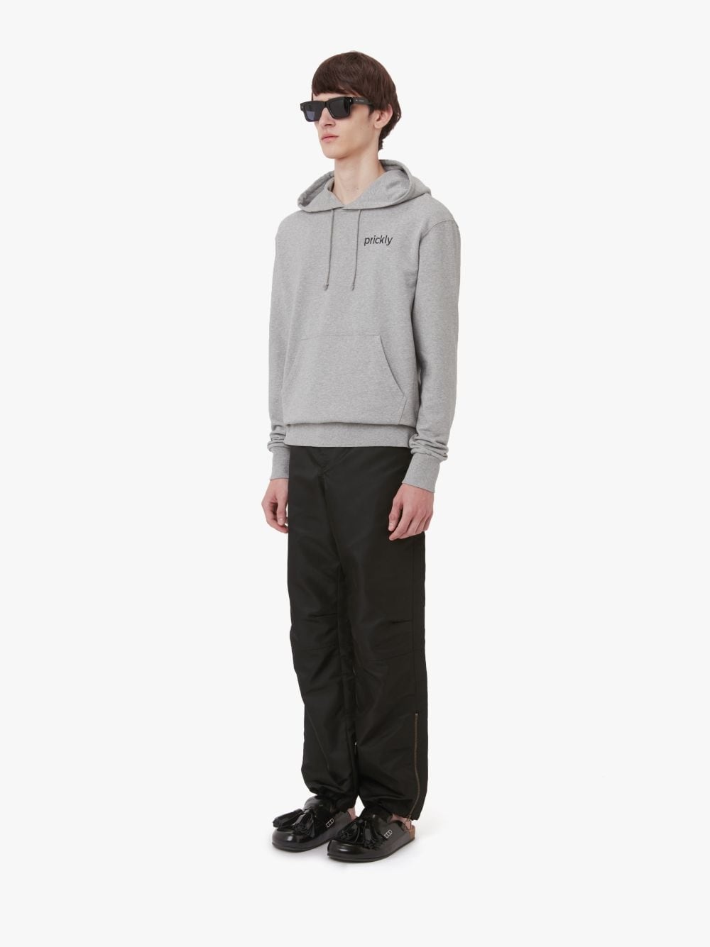 PRICKLY SLOGAN BACK PRINT HOODIE - 4