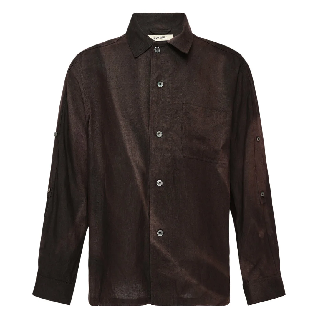 Sun-Bleached Long Sleeve Strap Shirt - 1