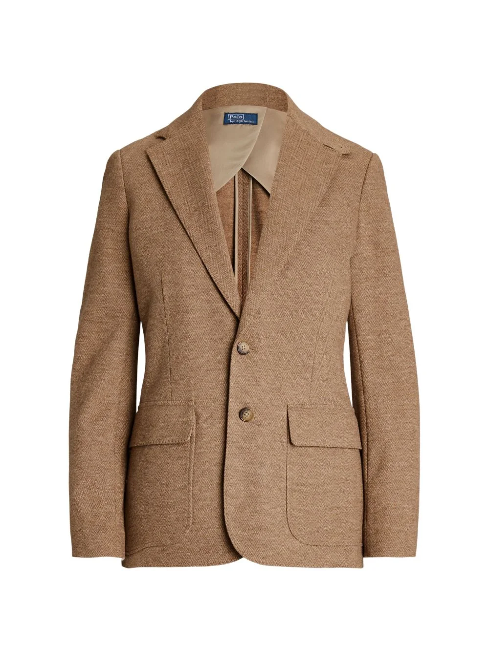 herringbone-pattern blazer - 1