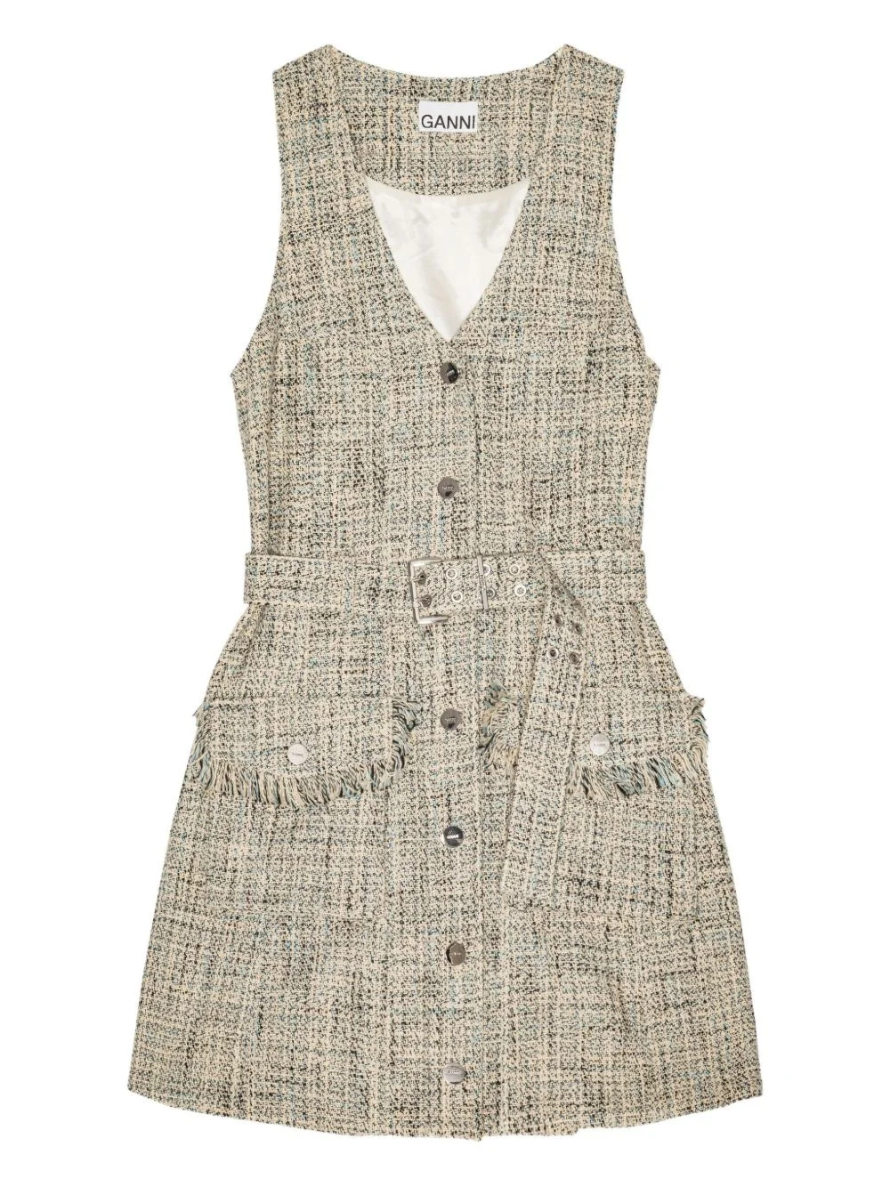 tweed mini dress - 1