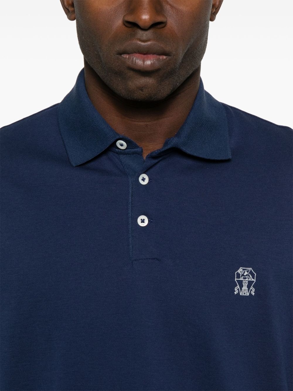 logo-print polo shirt - 4
