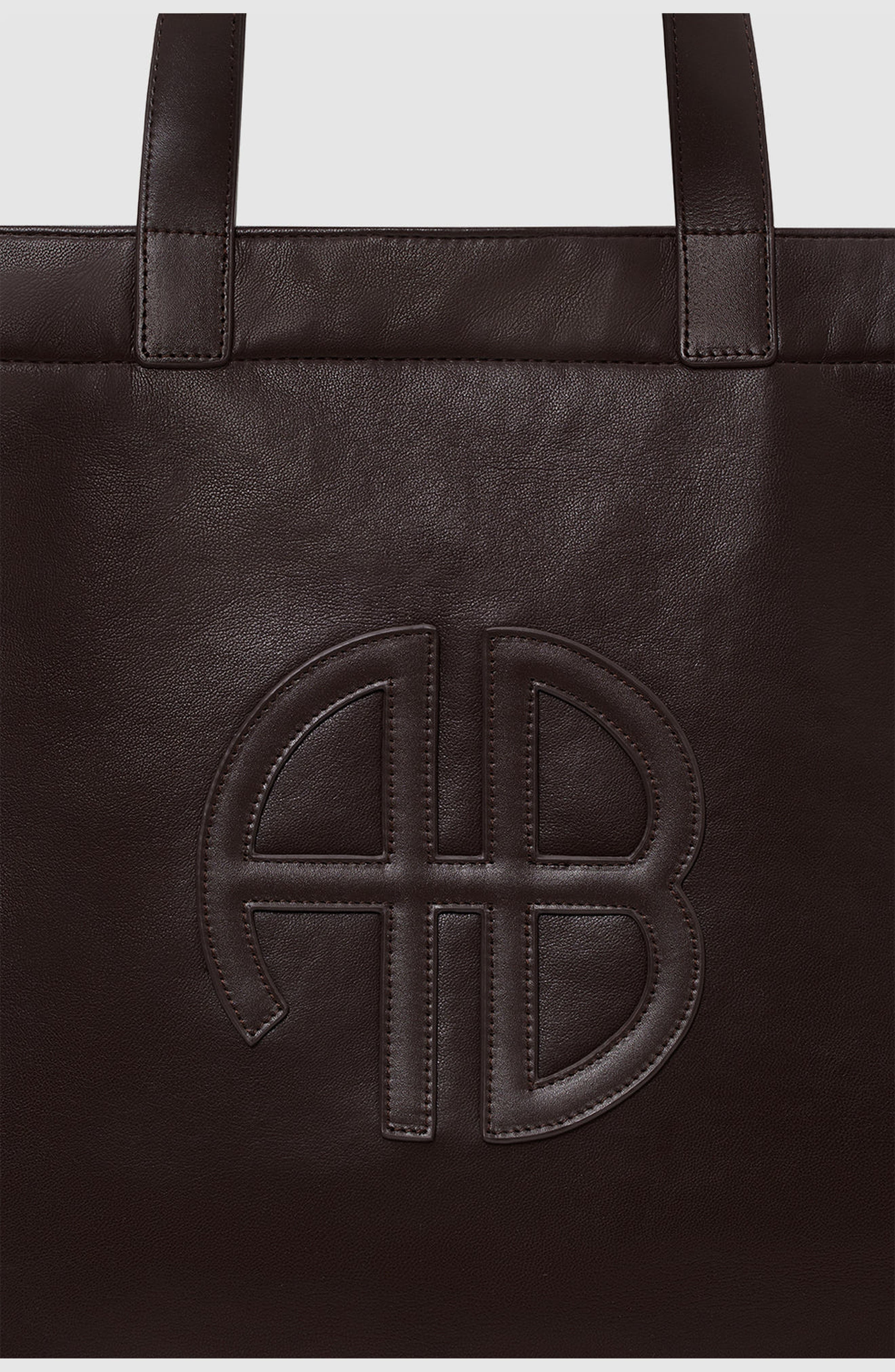 ANINE BING Rio Large Recycled Leather Tote in Dark Brown at Nordstrom - 4