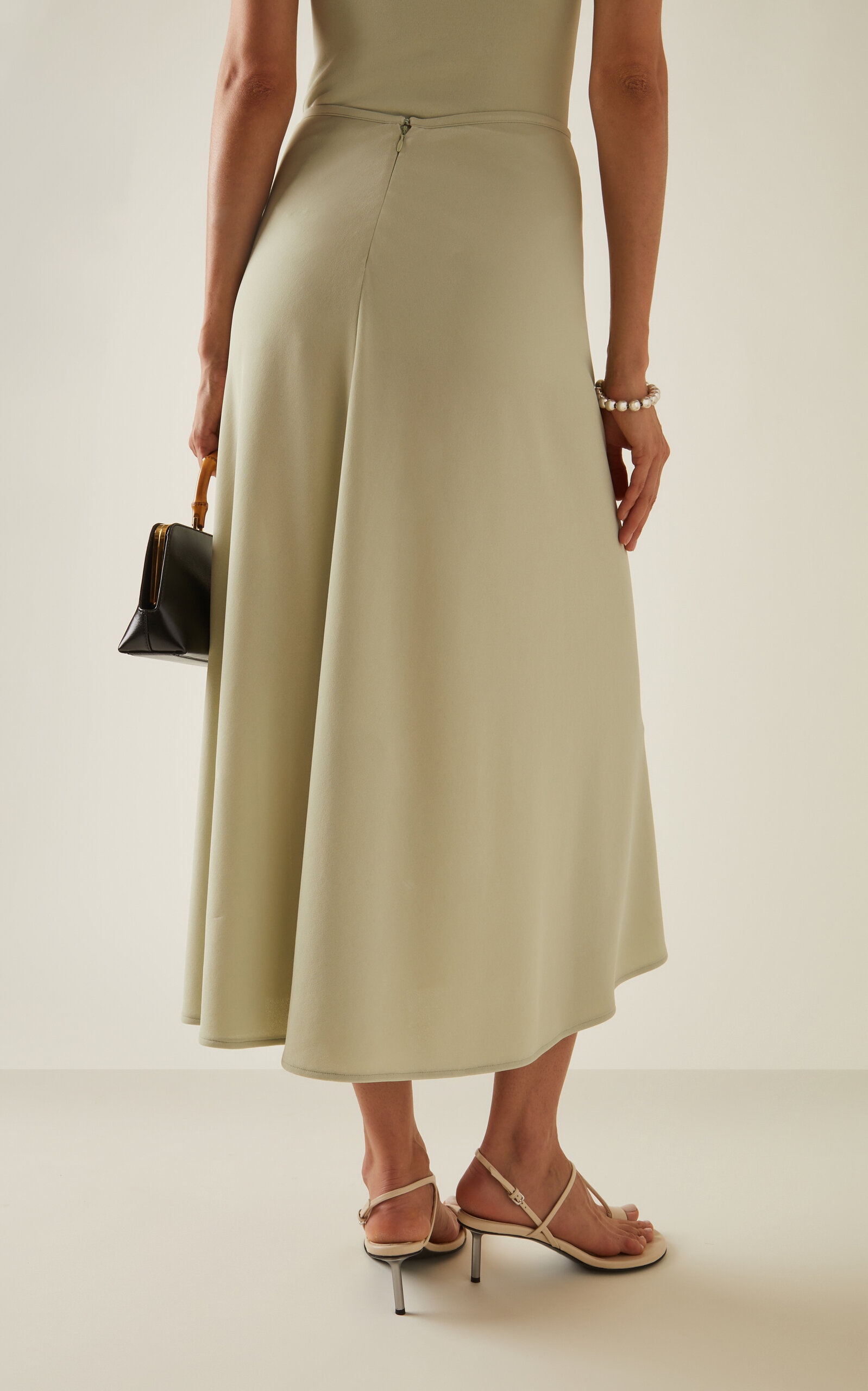 Compact-Knit Jersey Midi Skirt green - 4