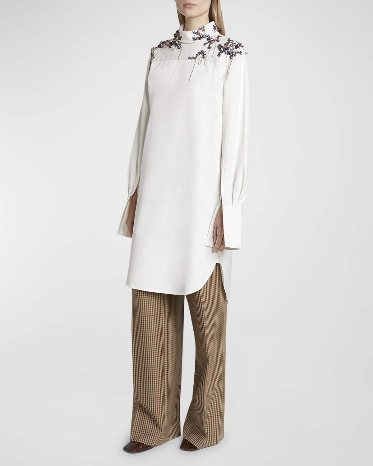 Dorso Rhinestone Embellished Shirtdress - 3