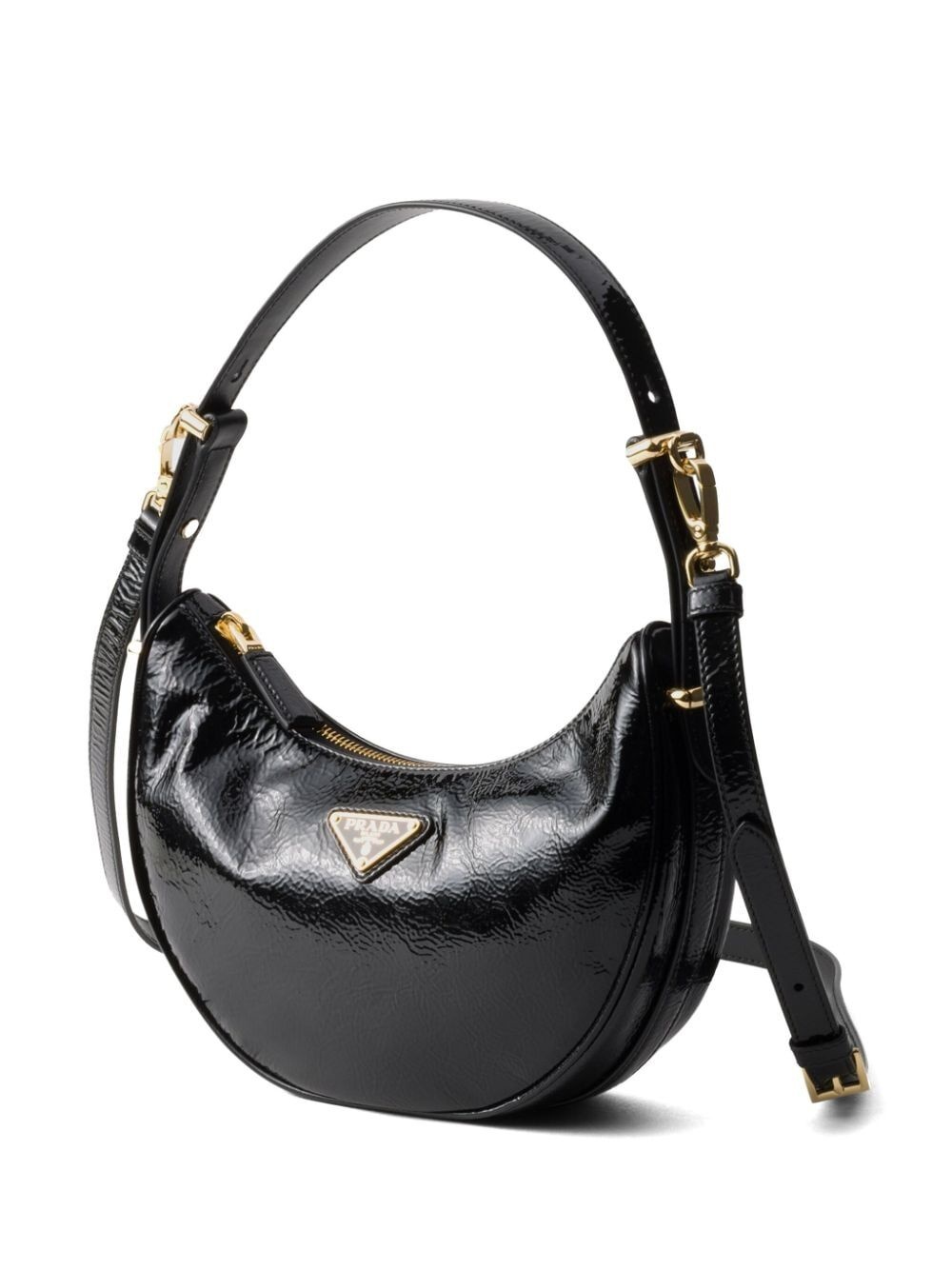 Prada Women Prada Arqué Naplak Patent Leather Shoulder Bag - 3