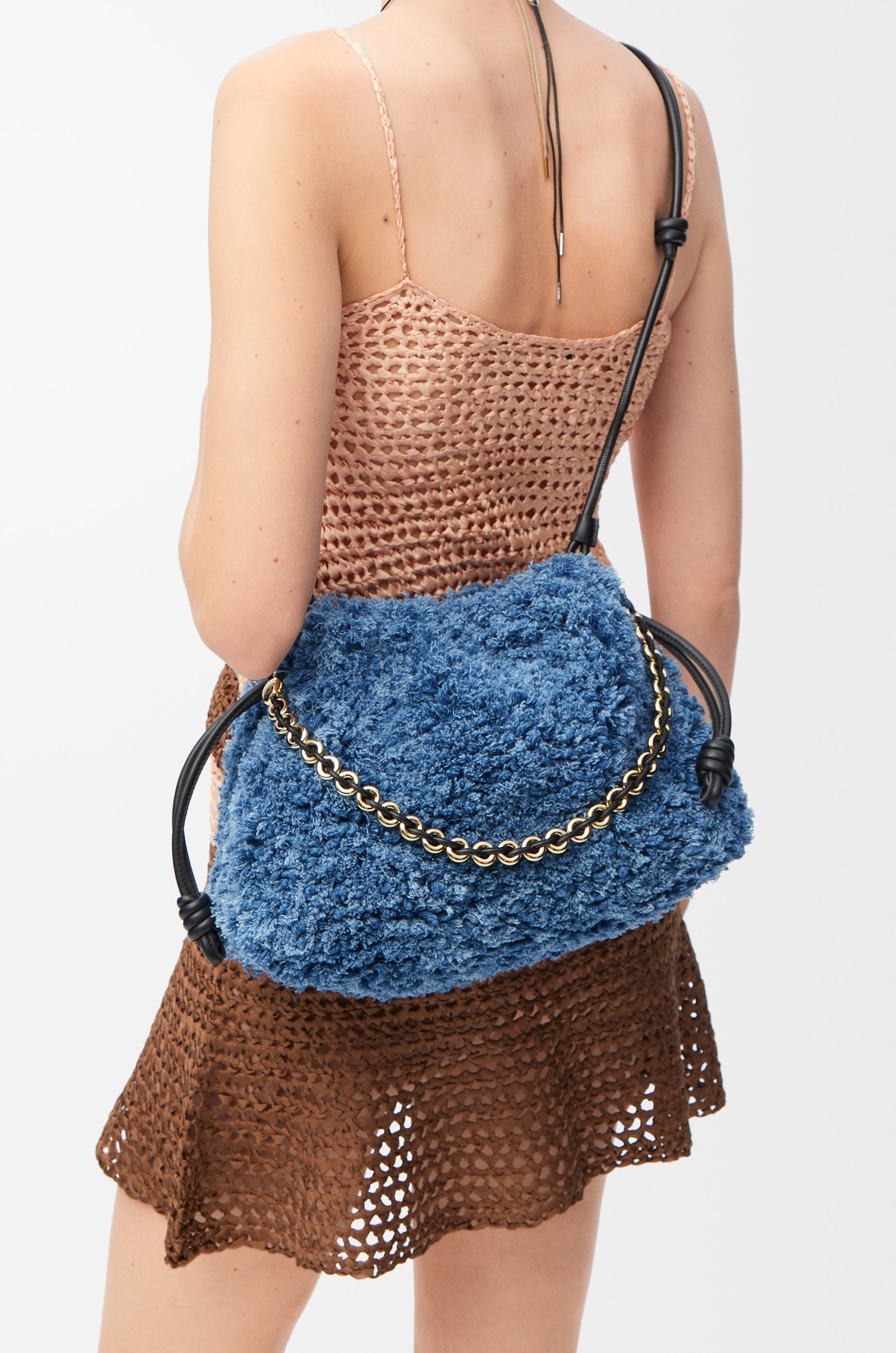 Medium Flamenco purse in denim - 4