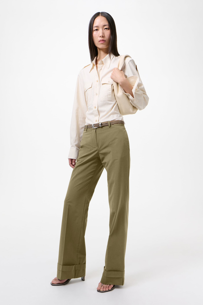 Our Legacy Hip Trouser Dry Leaf Balance Woolcot outlook