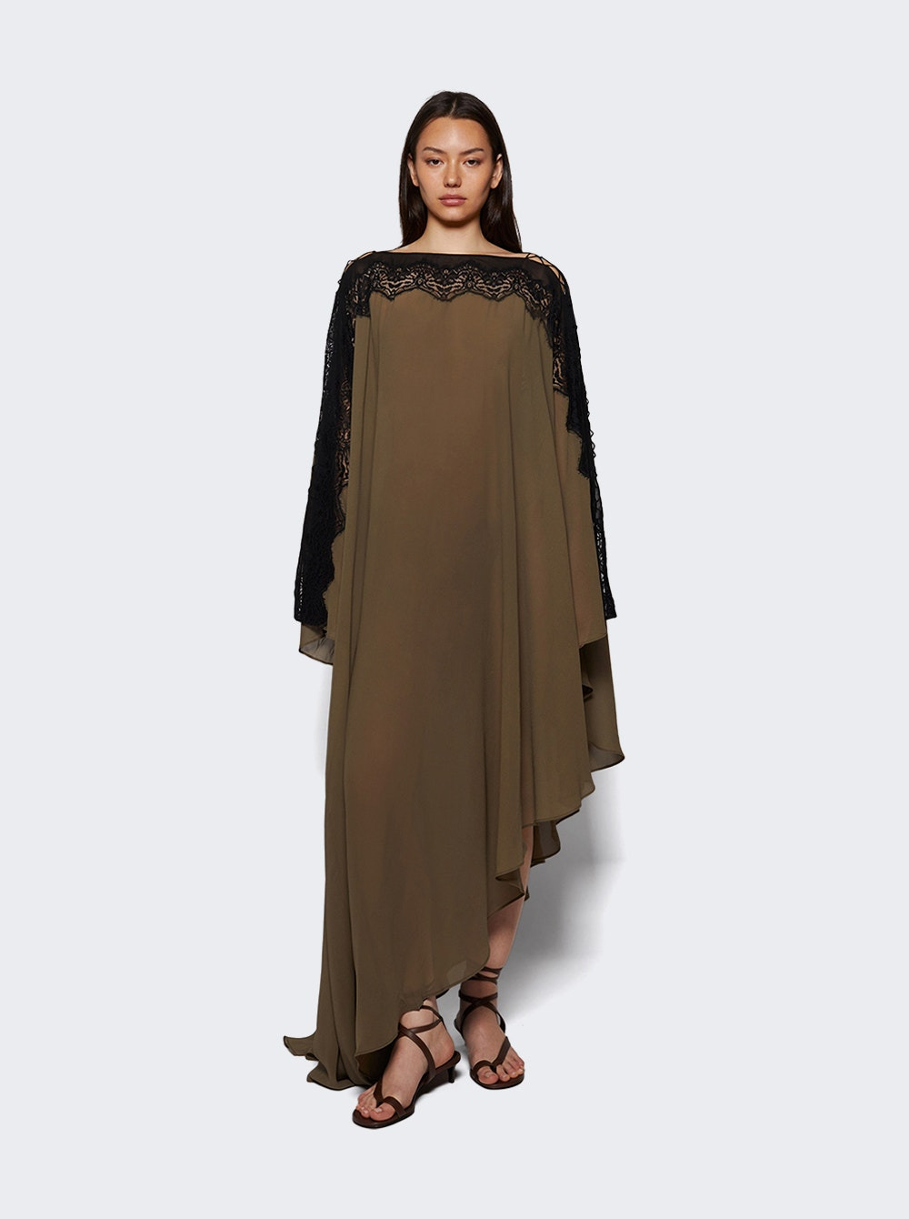 Verve Lace Tunic Dress Eucalypt And Black - 5