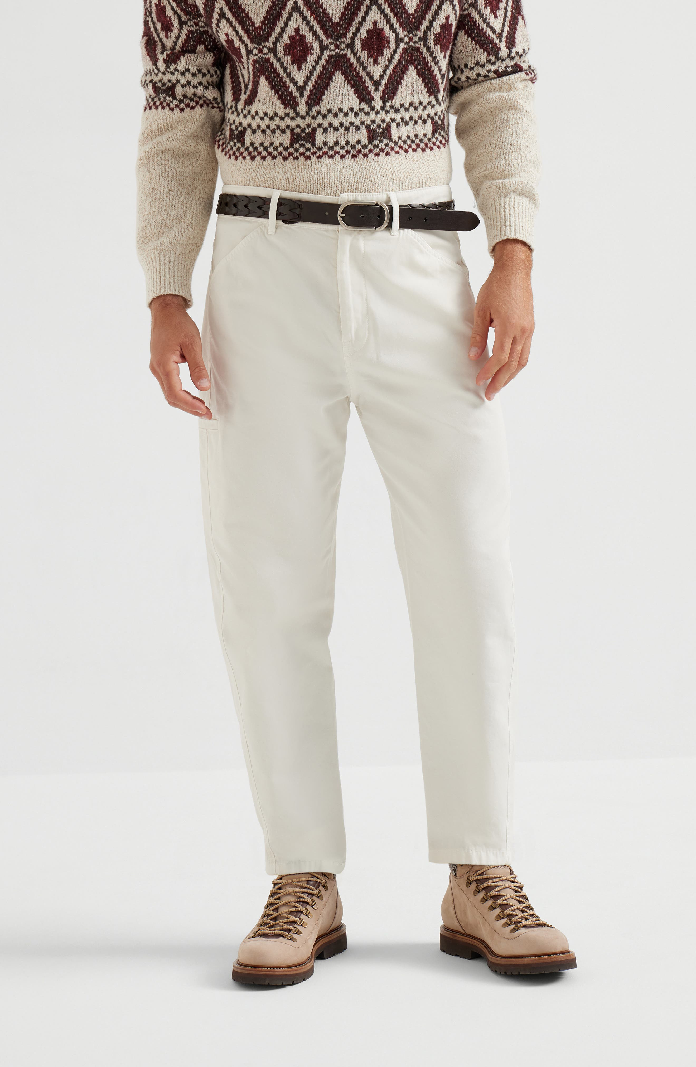 Brunello Cucinelli Gabardine trousers in Ecru at Nordstrom - 2