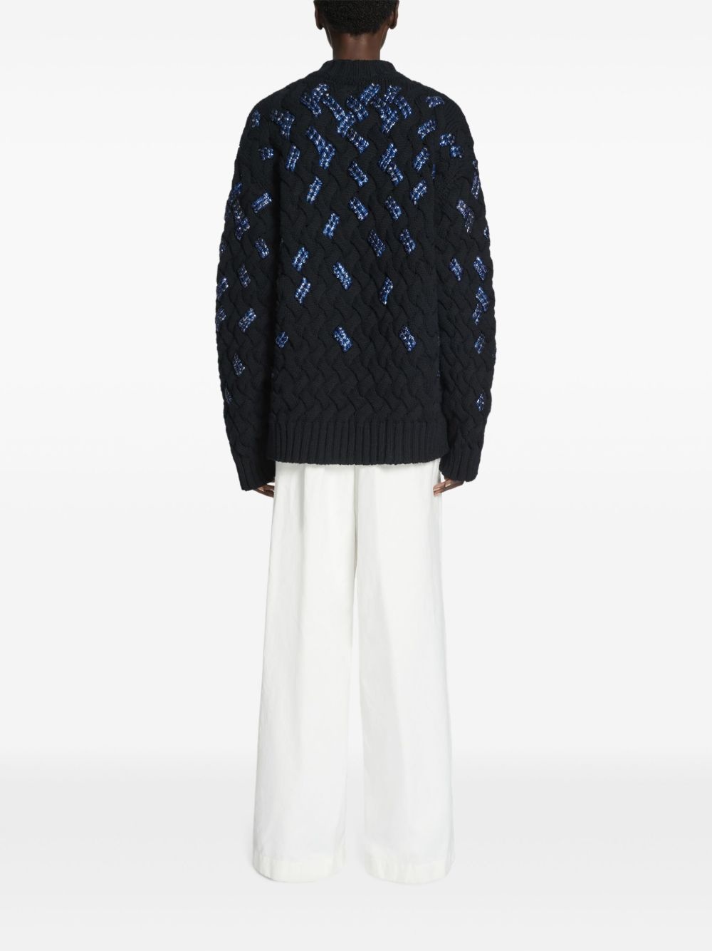 sequin-embellished sweater - 4