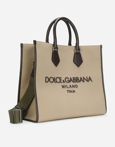 Dolce & Gabbana Canvas Edge shopper with embroidered logo outlook