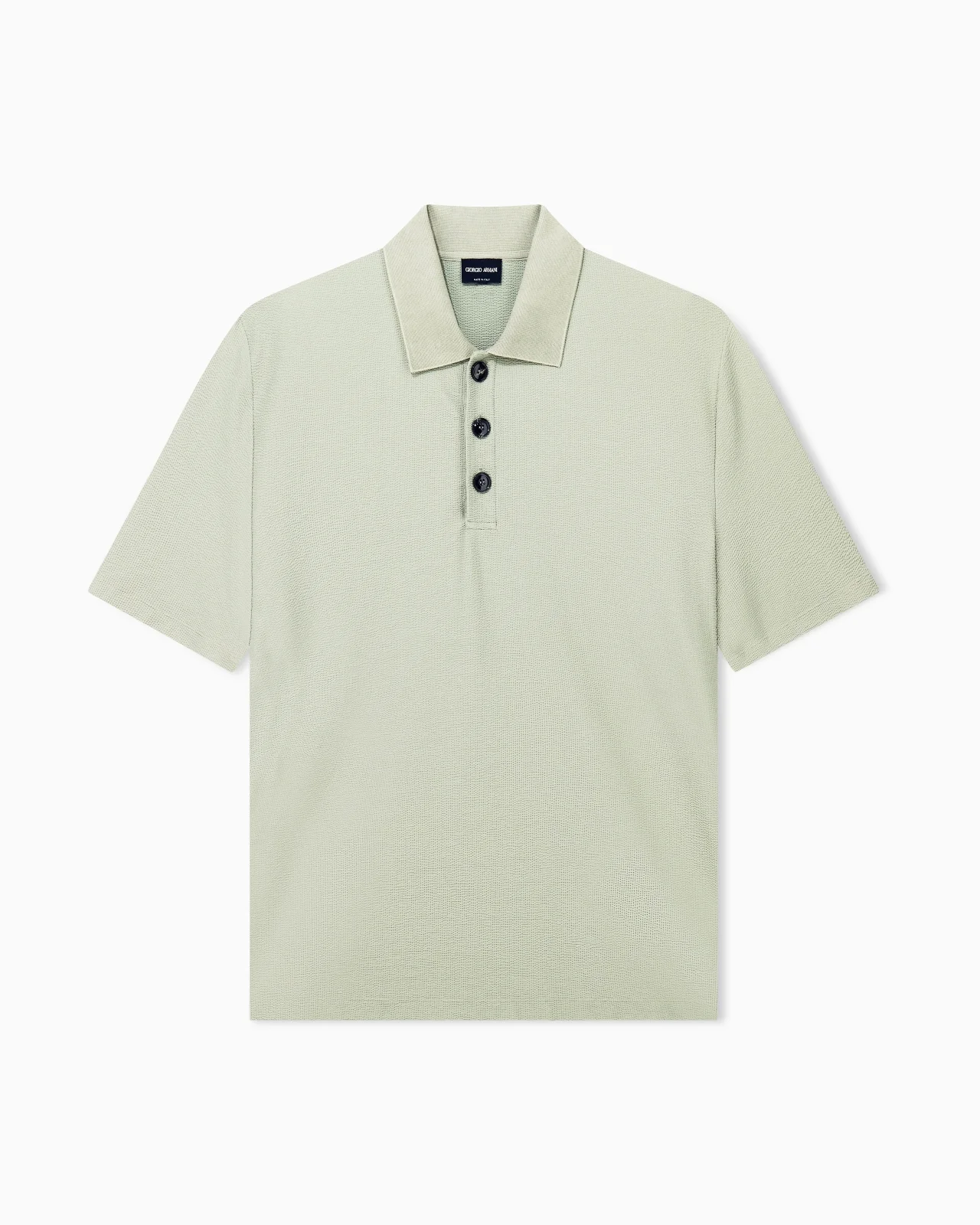 POLO SHIRT REGULAR FIT IN TECHNICAL SEERSUCKER - 1