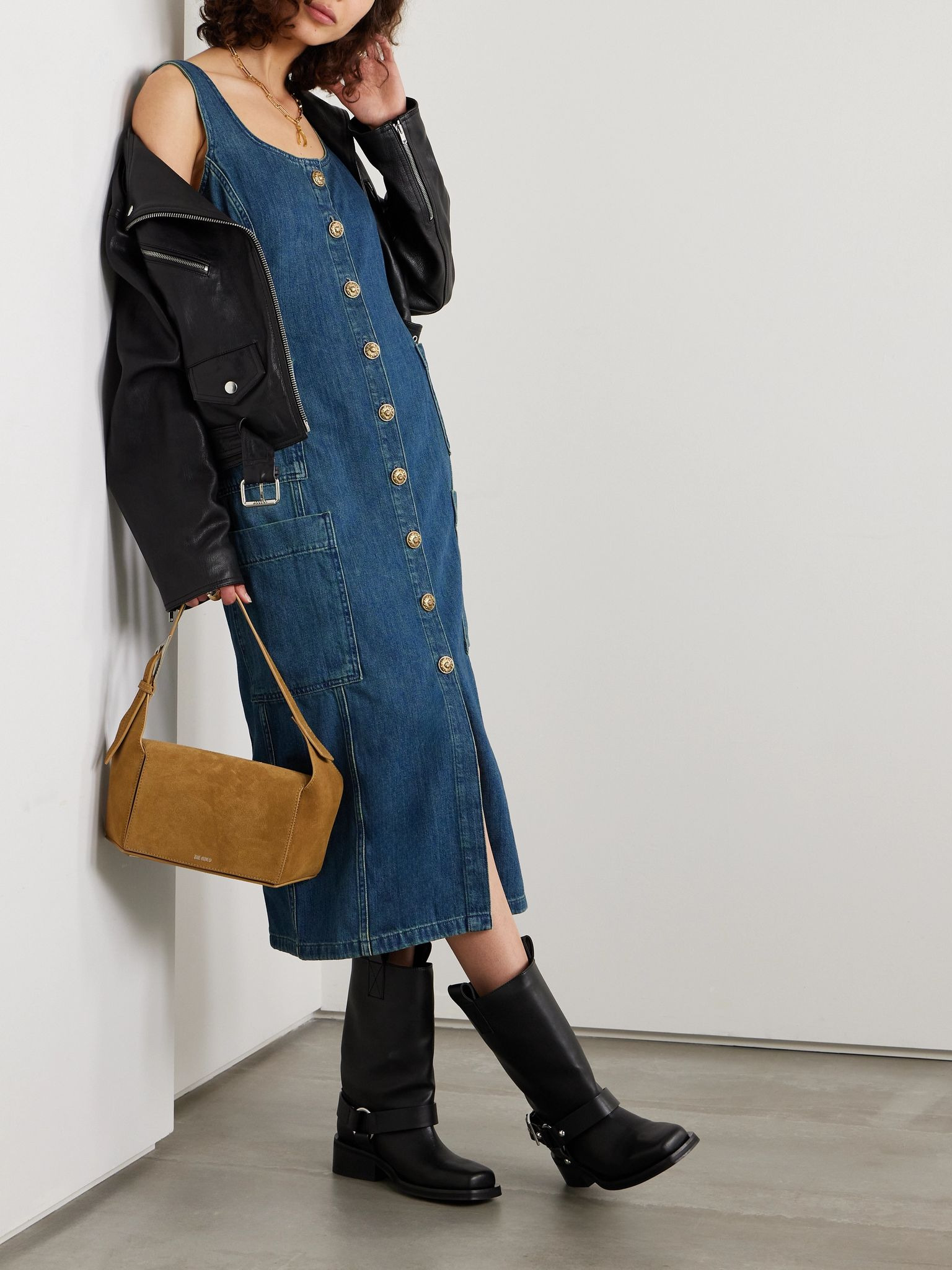 Journey denim midi dress Dark denim - 2