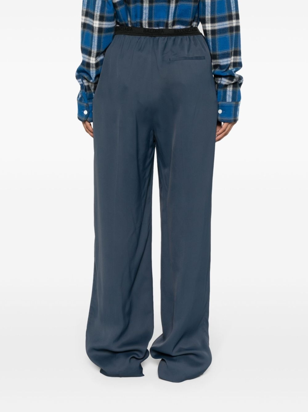 logo-waistband straight-leg pants - 4