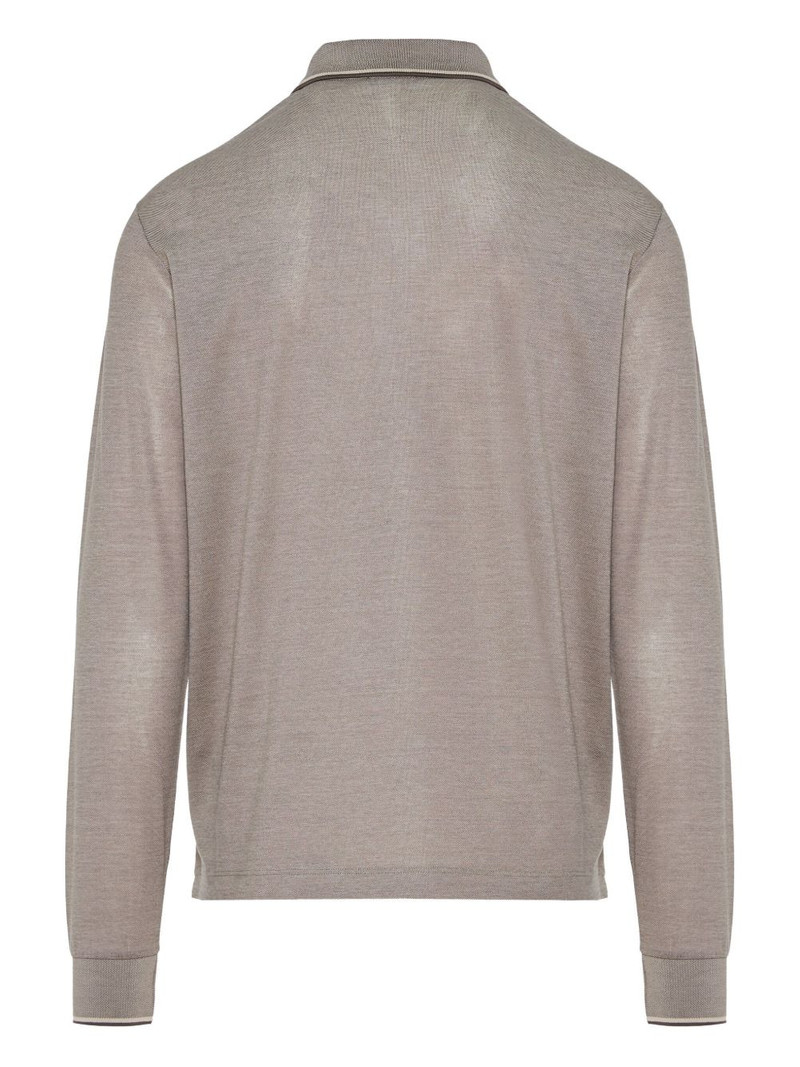Paul & Shark long-sleeve tipped polo shirt outlook