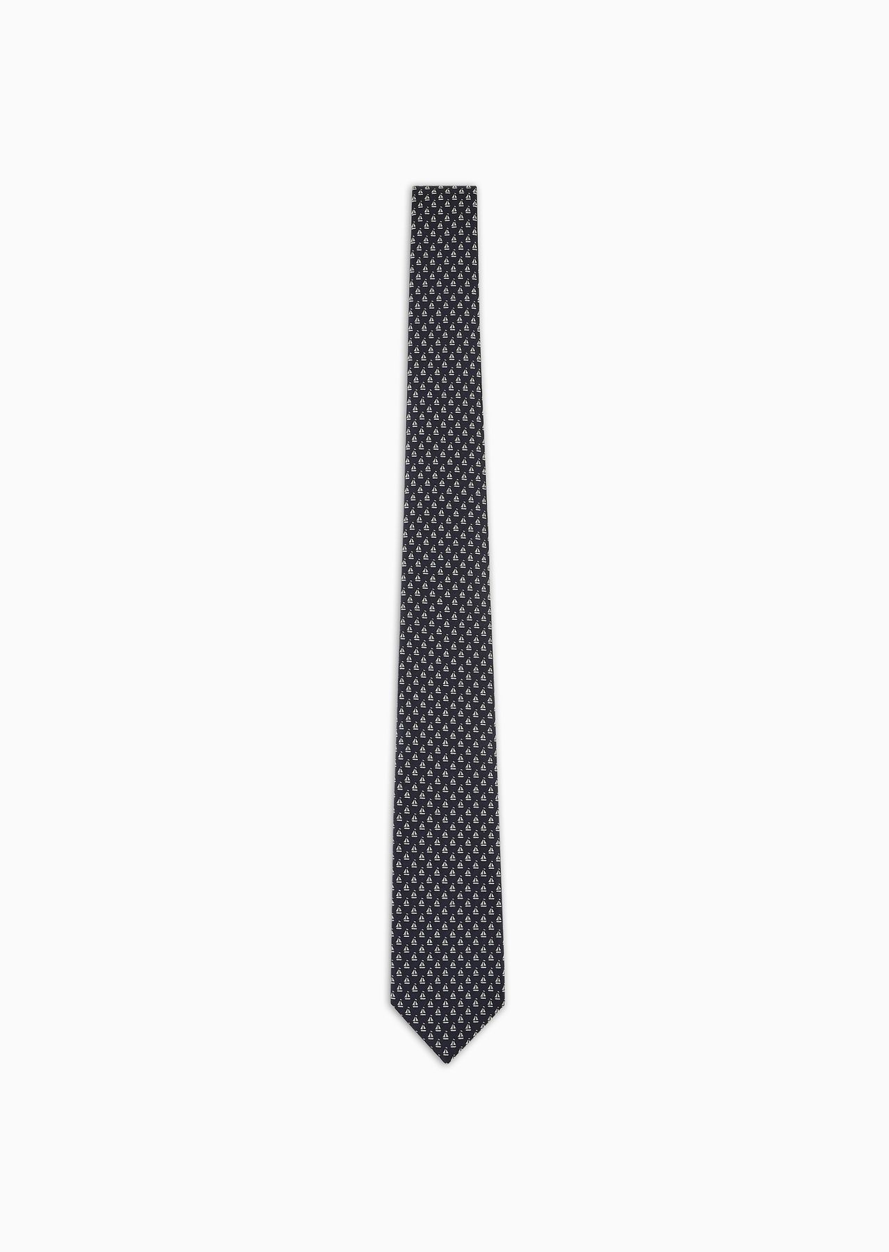 Silk and cotton jacquard tie - 1