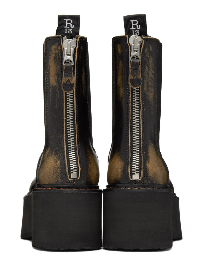 R13 Black Double Stack Chelsea Boots outlook