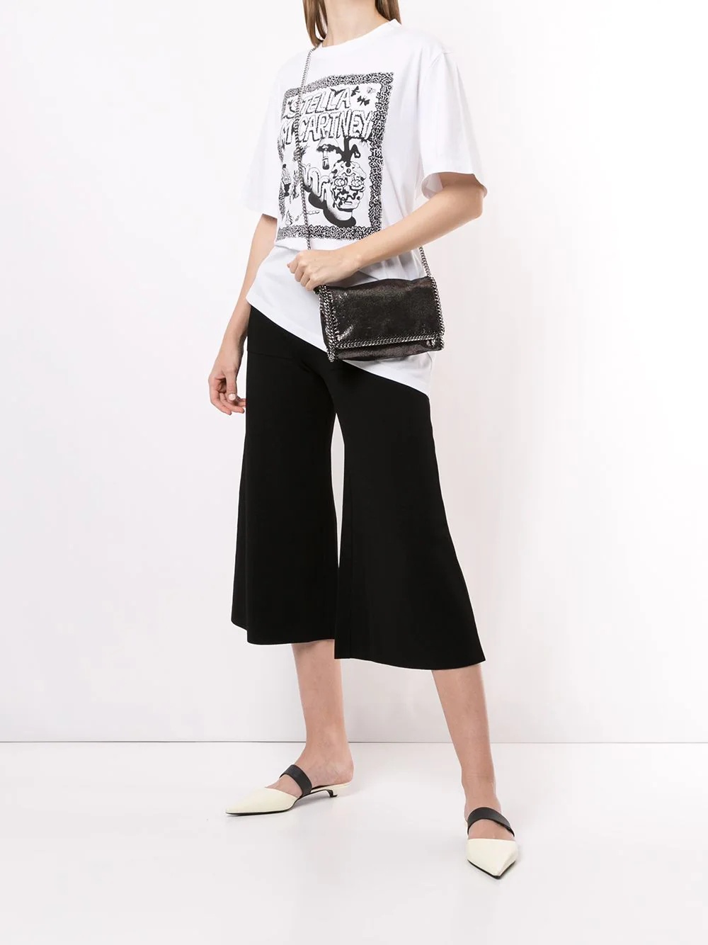 wide-leg cropped trousers - 2