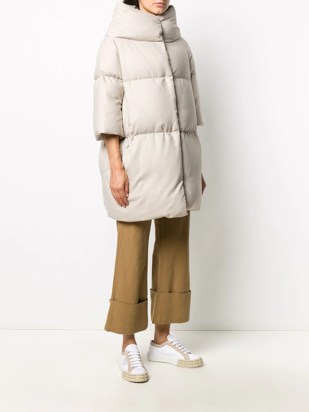 mid-length oversize puffer coat - 3