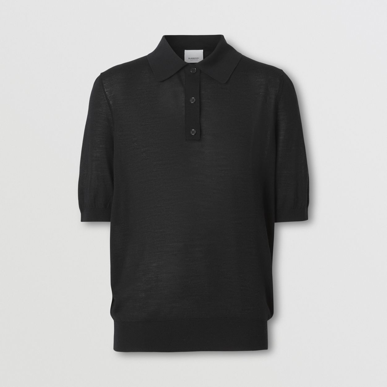 Monogram Motif Wool Silk Cashmere Polo Shirt - 1