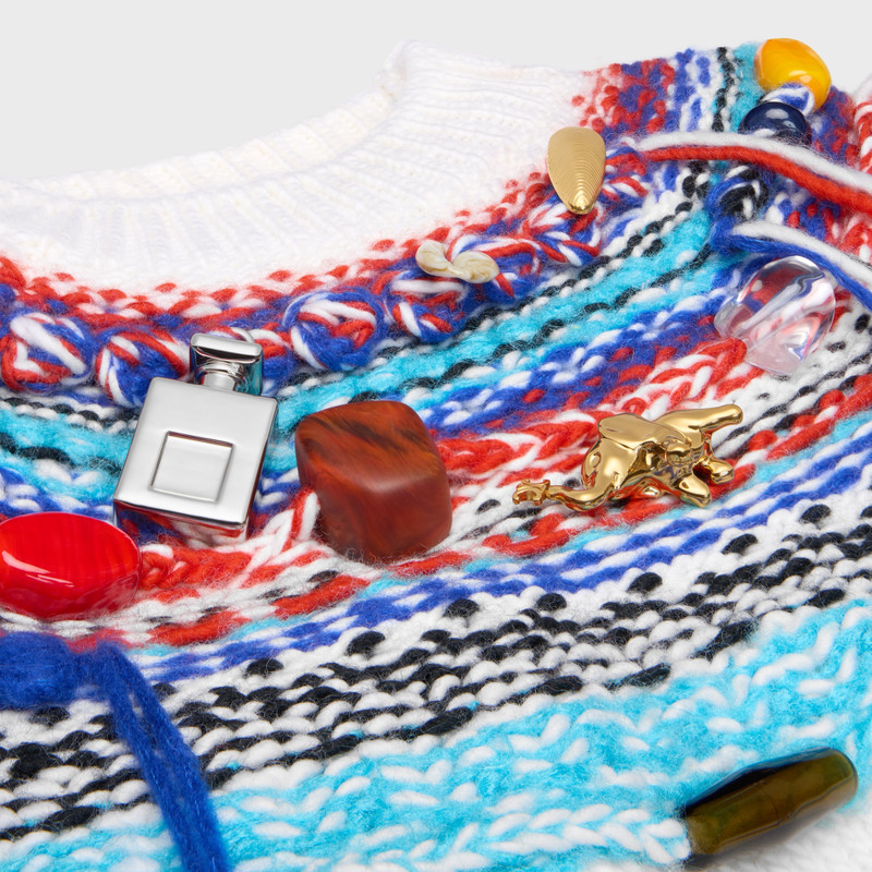 cropped crewneck sweater IN fair isle wool 3