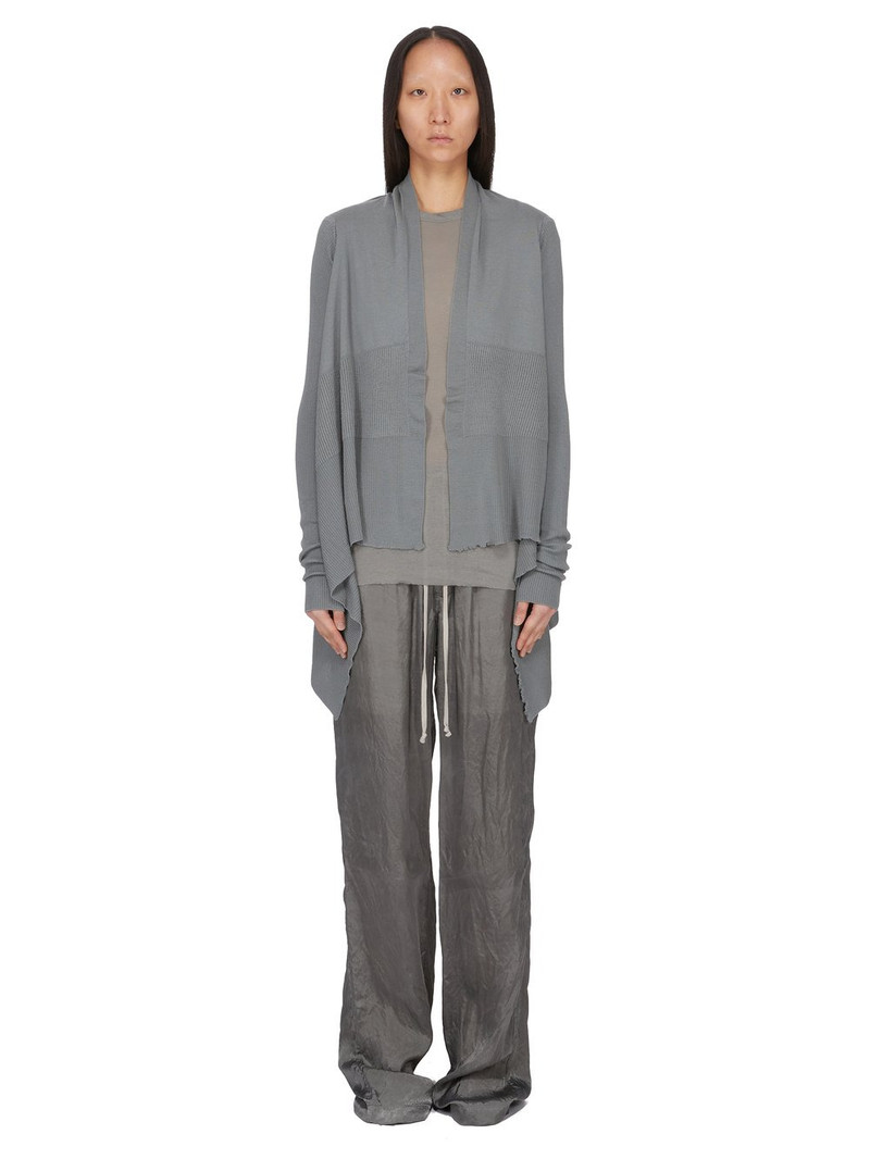 Rick Owens ribbed-knit asymmetric cardigan outlook