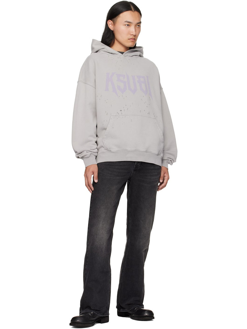 Ksubi Gray Blasted Hoodie outlook