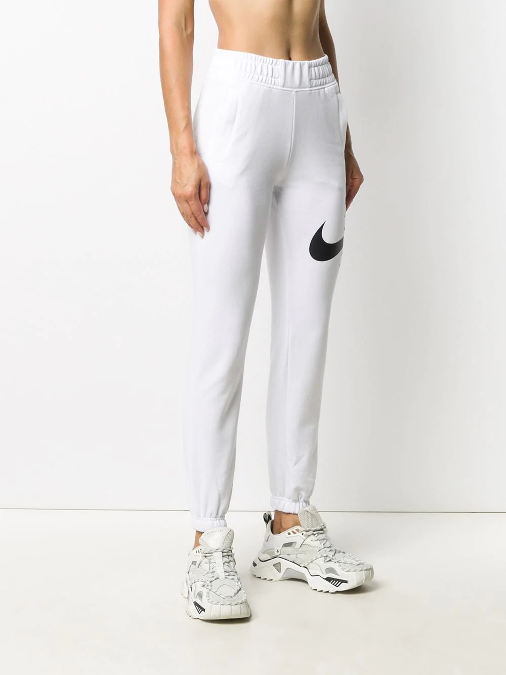 Swoosh logo print track pants - 3