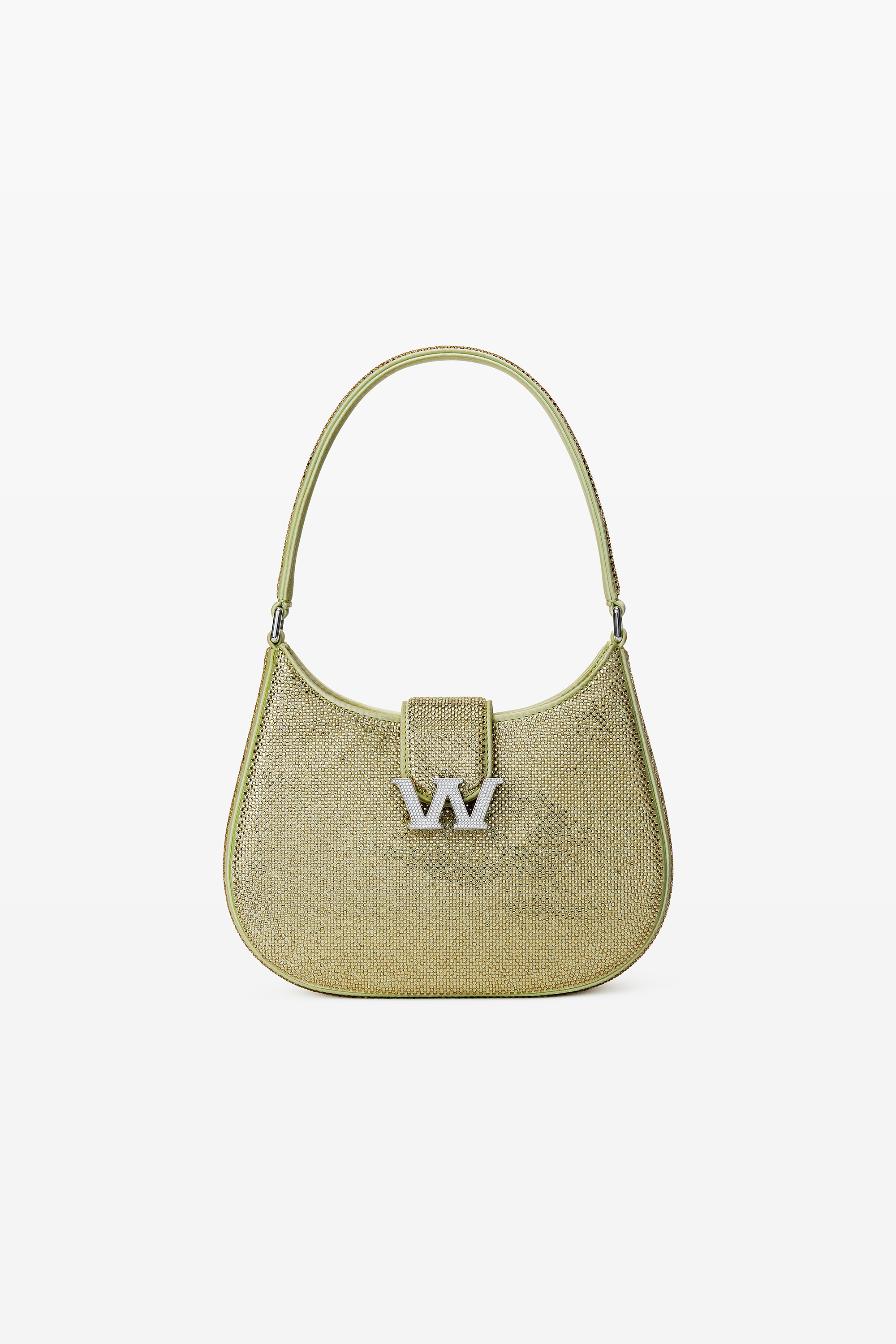 W LEGACY SMALL HOBO IN CRYSTAL SATIN - 1