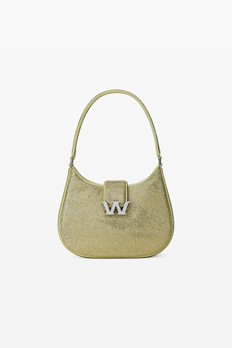W LEGACY SMALL HOBO IN CRYSTAL SATIN 1