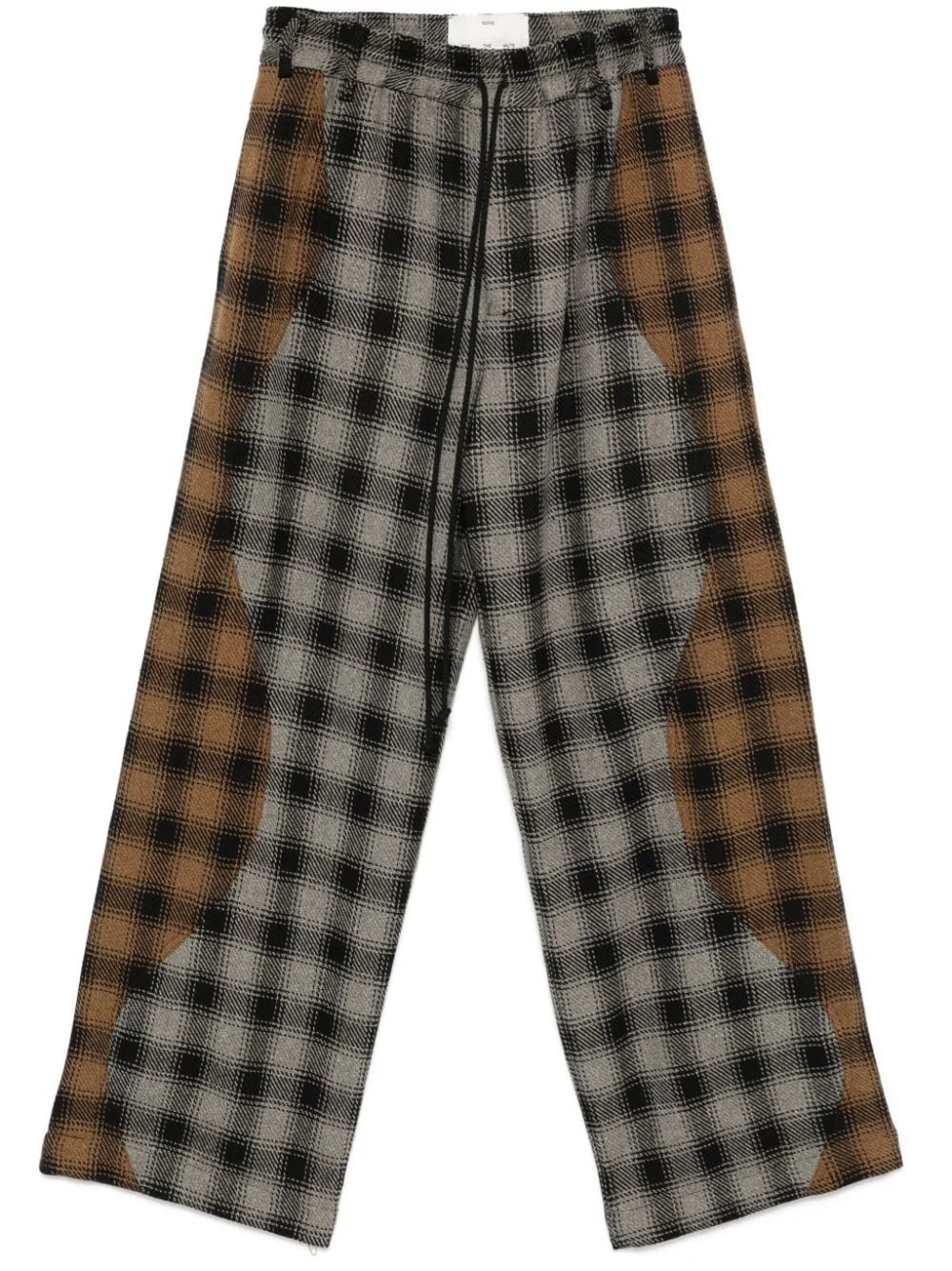 tartan-check trousers - 1