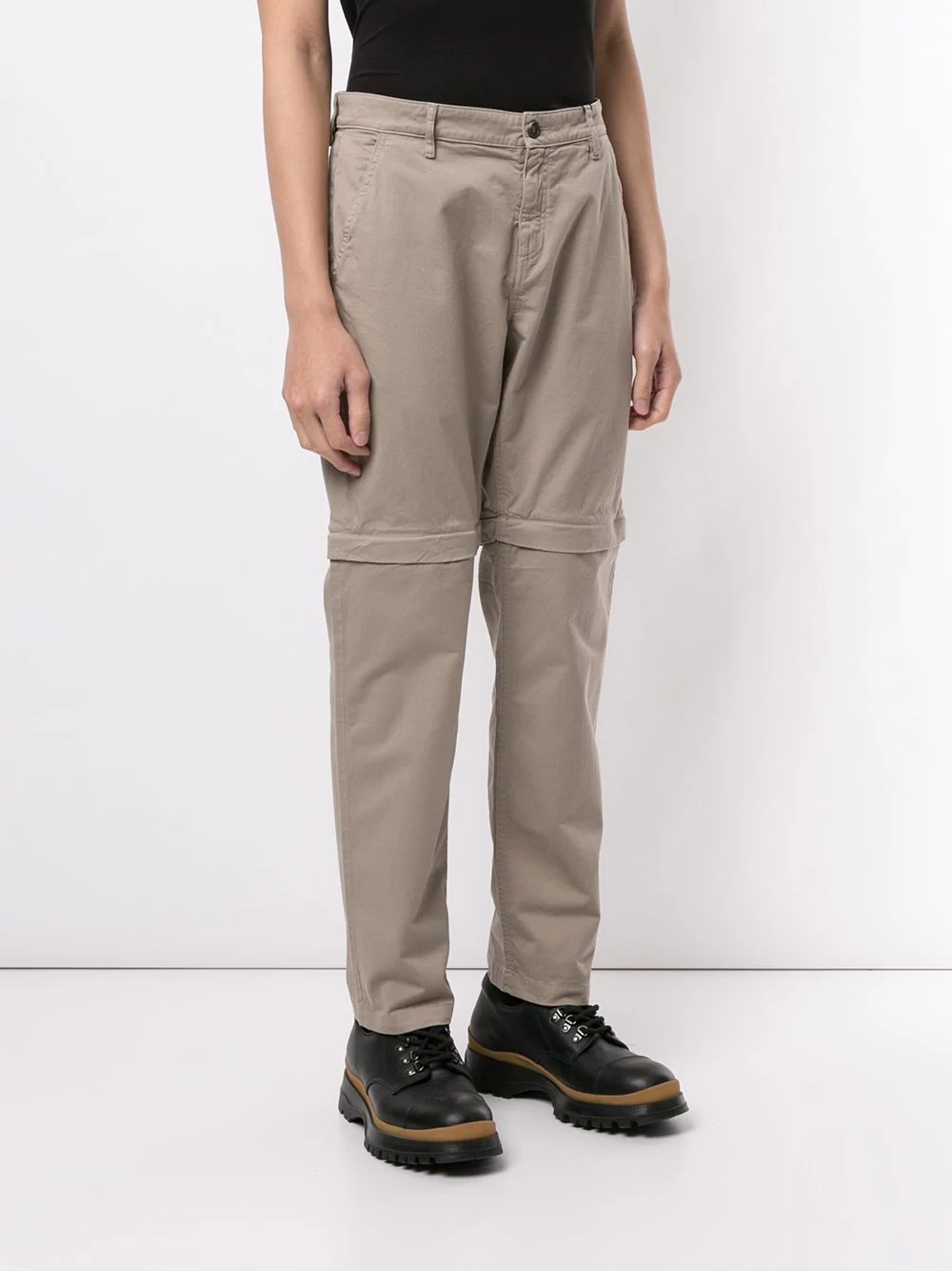 zip-off detail trousers - 3