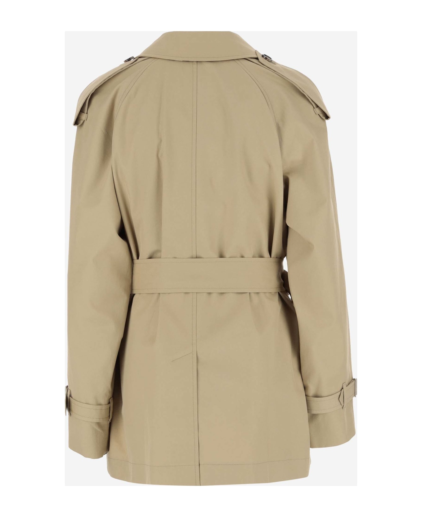 Belted Waist Trench Coat - 2