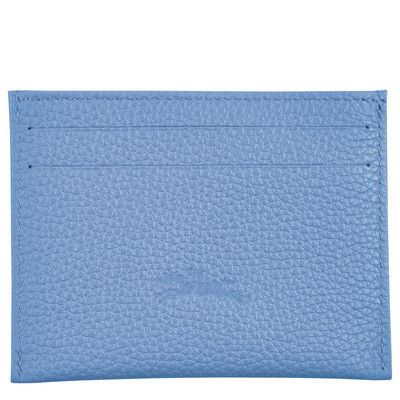 Longchamp Le Foulonné Cardholder Cloud Blue - Leather outlook