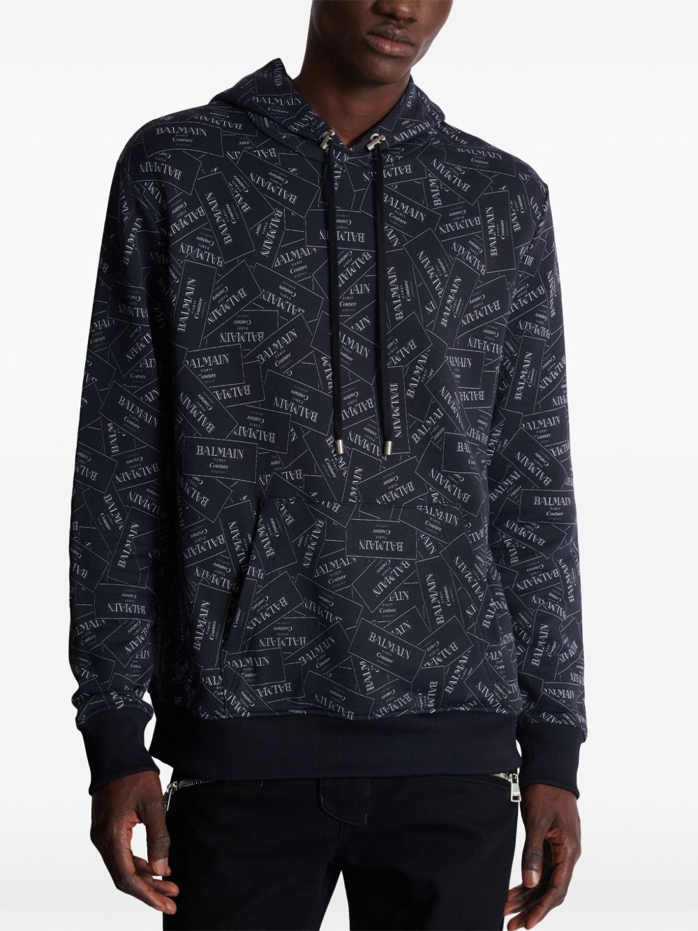 Couture Label-print hoodie - 5