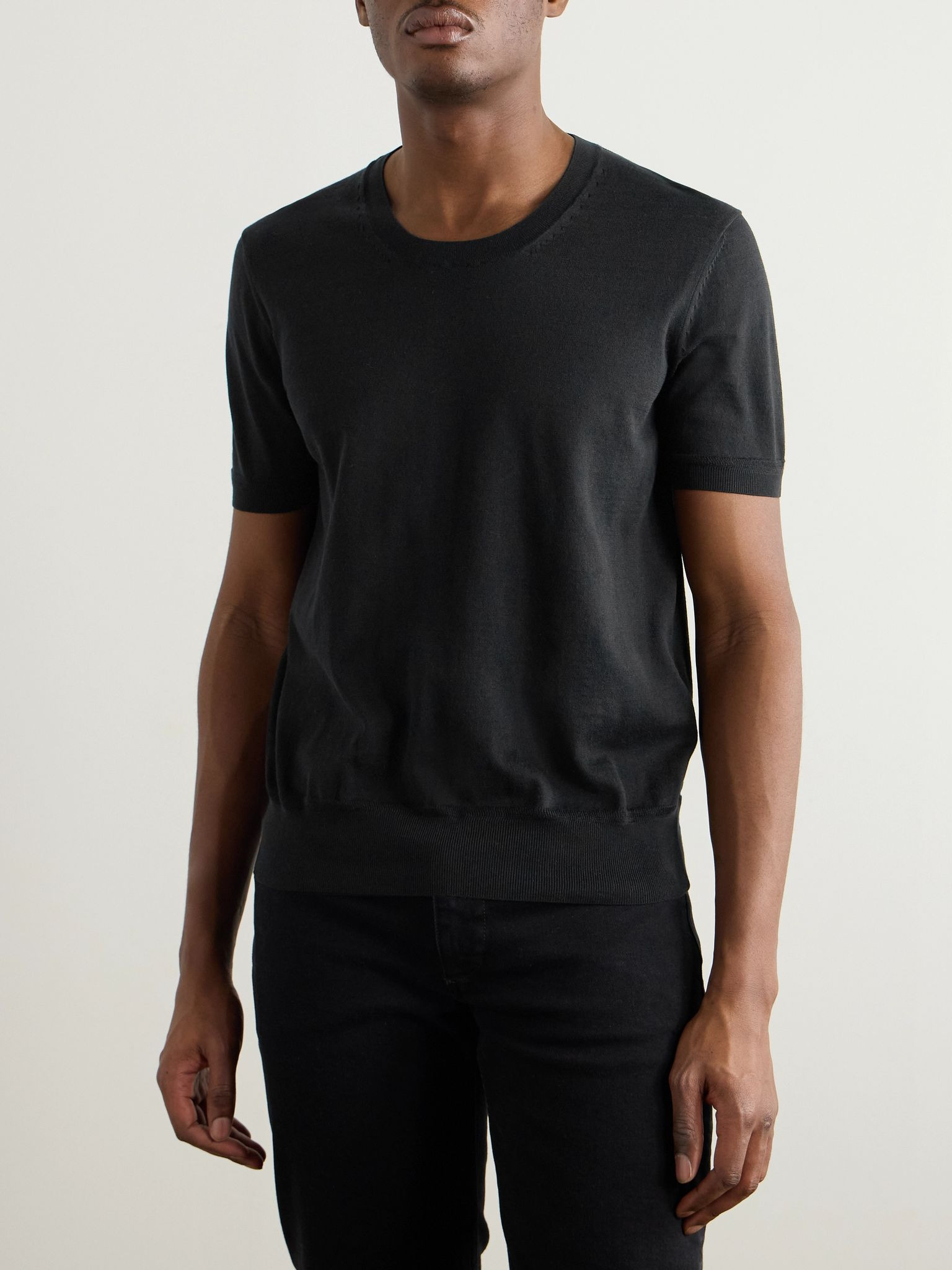 Cotton T-Shirt Black - 3