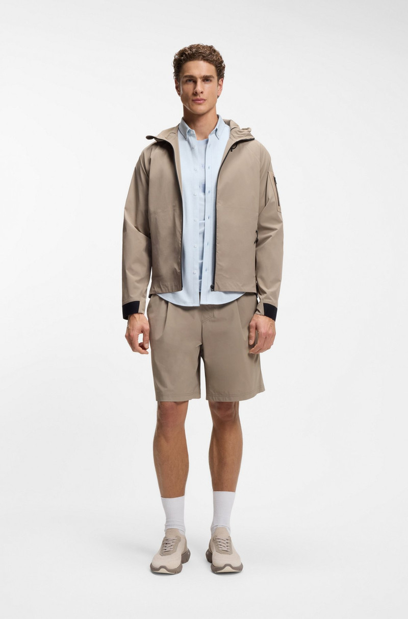 BOSS WATER-REPELLENT SHORTS IN MICRO-WAFFLE FABRIC outlook