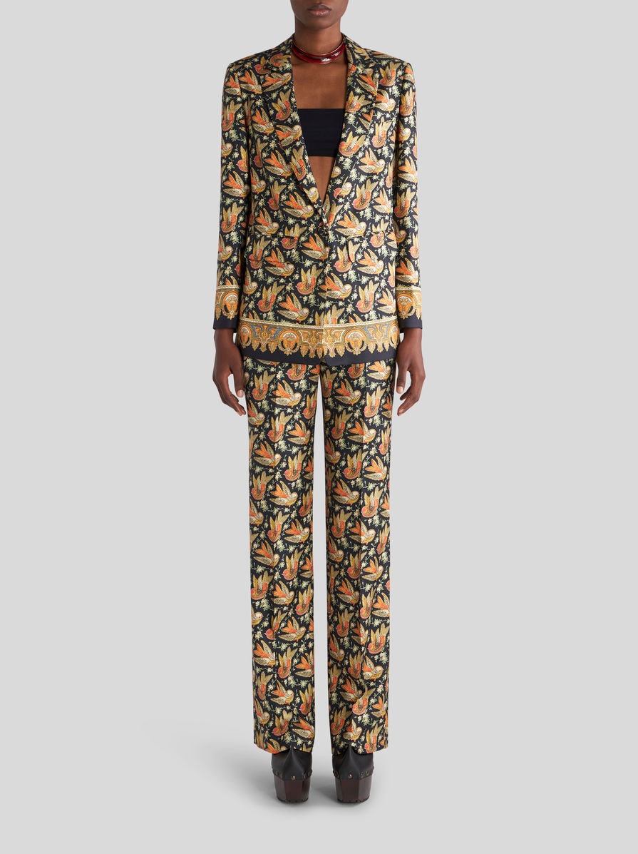 TWILL JACKET WITH PRINTED BIRDS - 3