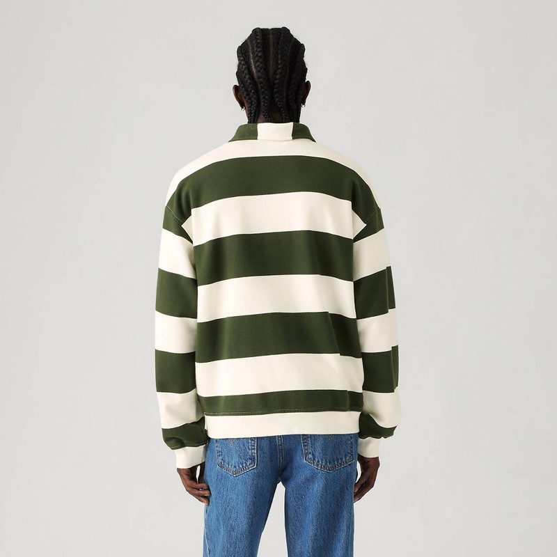 QUARTER ZIP COLLAR CREWNECK SWEATSHIRT 4