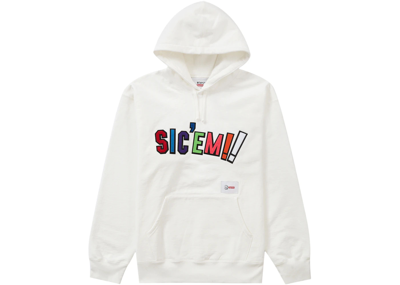 Supreme WTAPS Sic’em! Hooded Sweatshirt White - 1