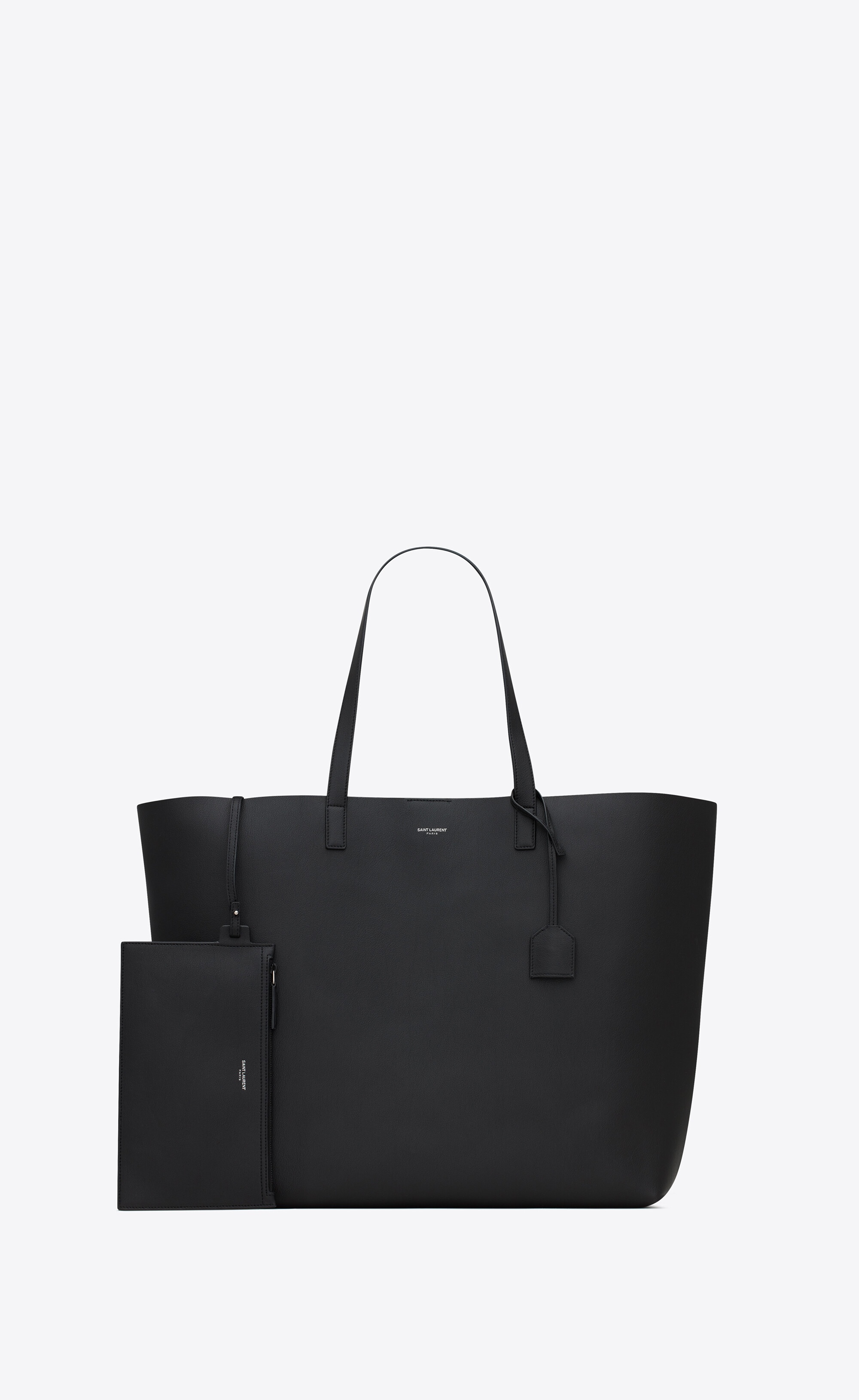 bold east/west shopping bag in double-face smooth leather - 5