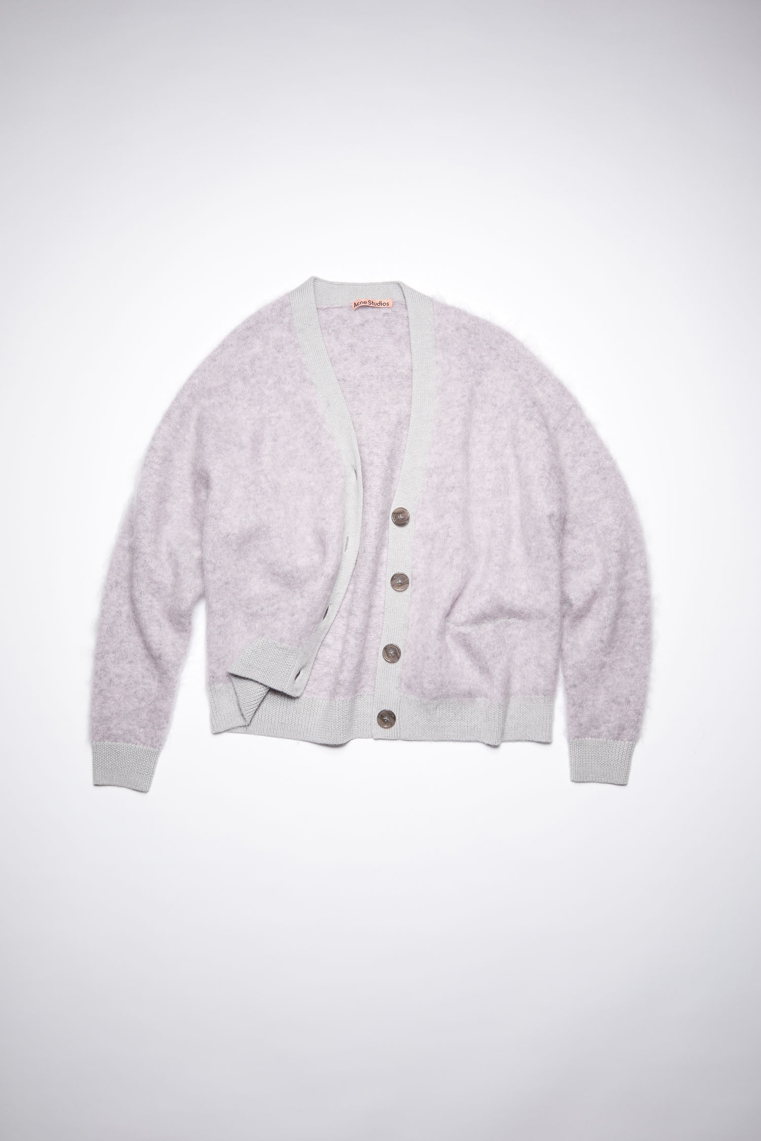 Mohair-blend cardigan - Dusty lilac - 4