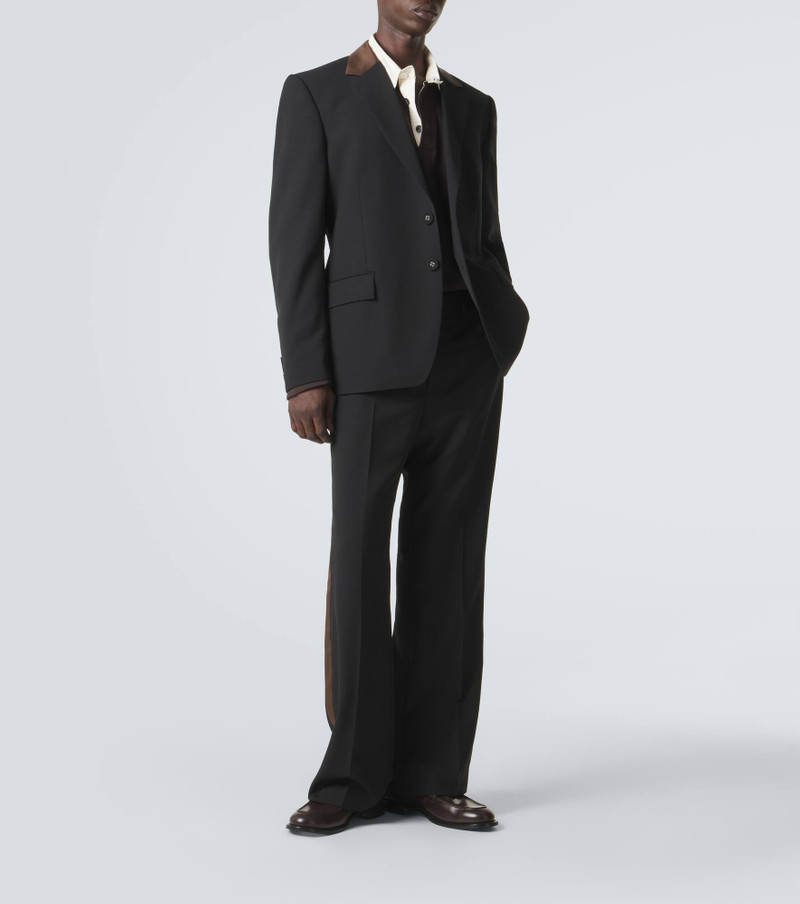 WALES BONNER Alto satin-trimmed virgin wool blazer outlook