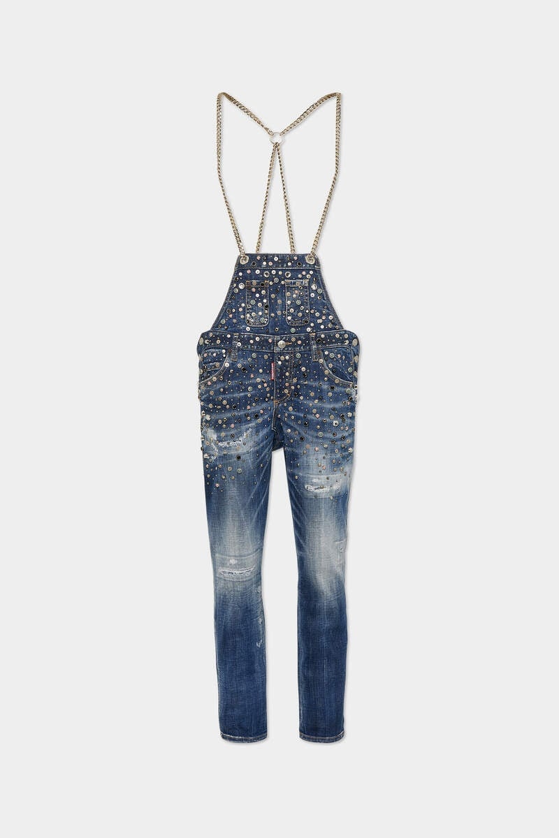 MEDIUM HERITAGE FISHERMAN WASH MICK STUDDED DENIM JUMPSUIT - 1