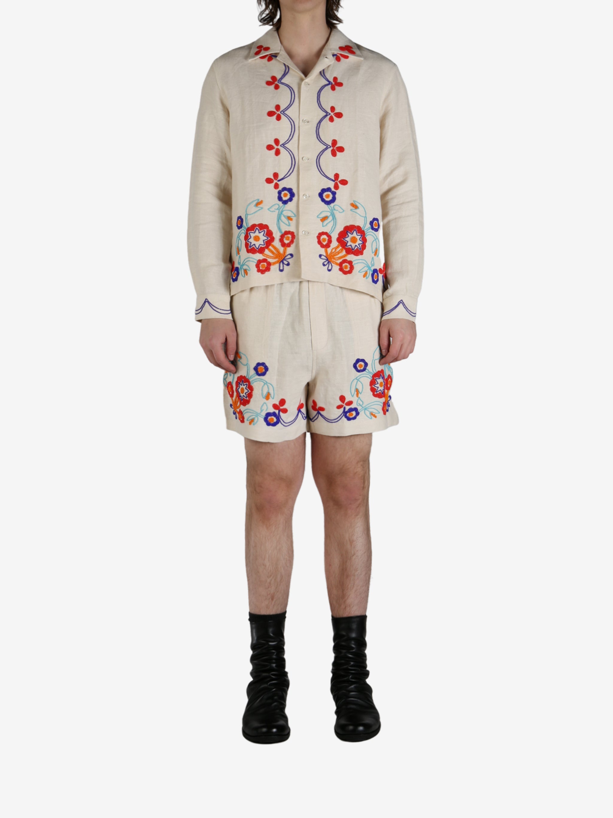 BODE - Men Beaded Garden Party Shirt - 4