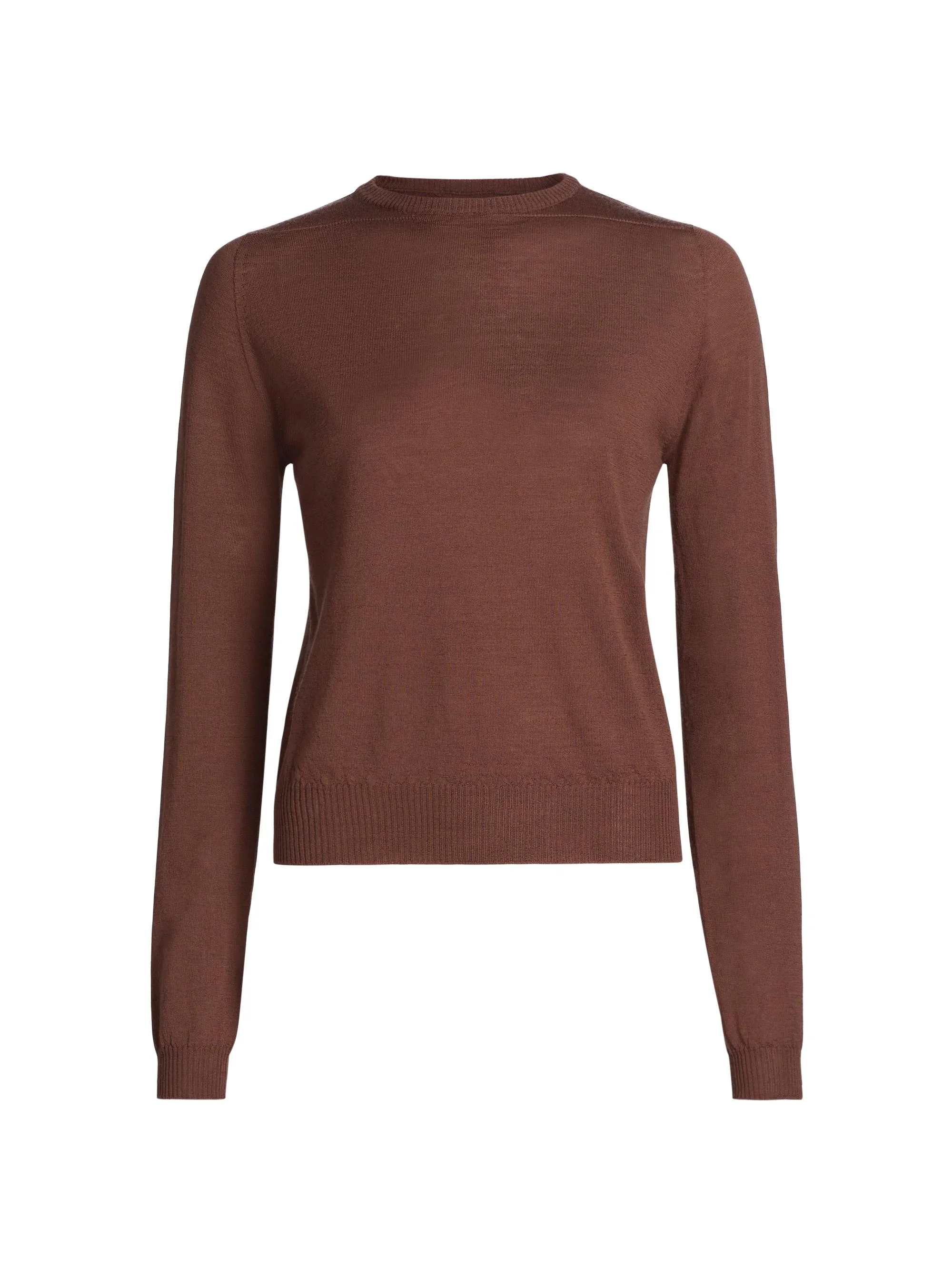 Women's Biker Wool Crewneck Sweater - Throat - 1