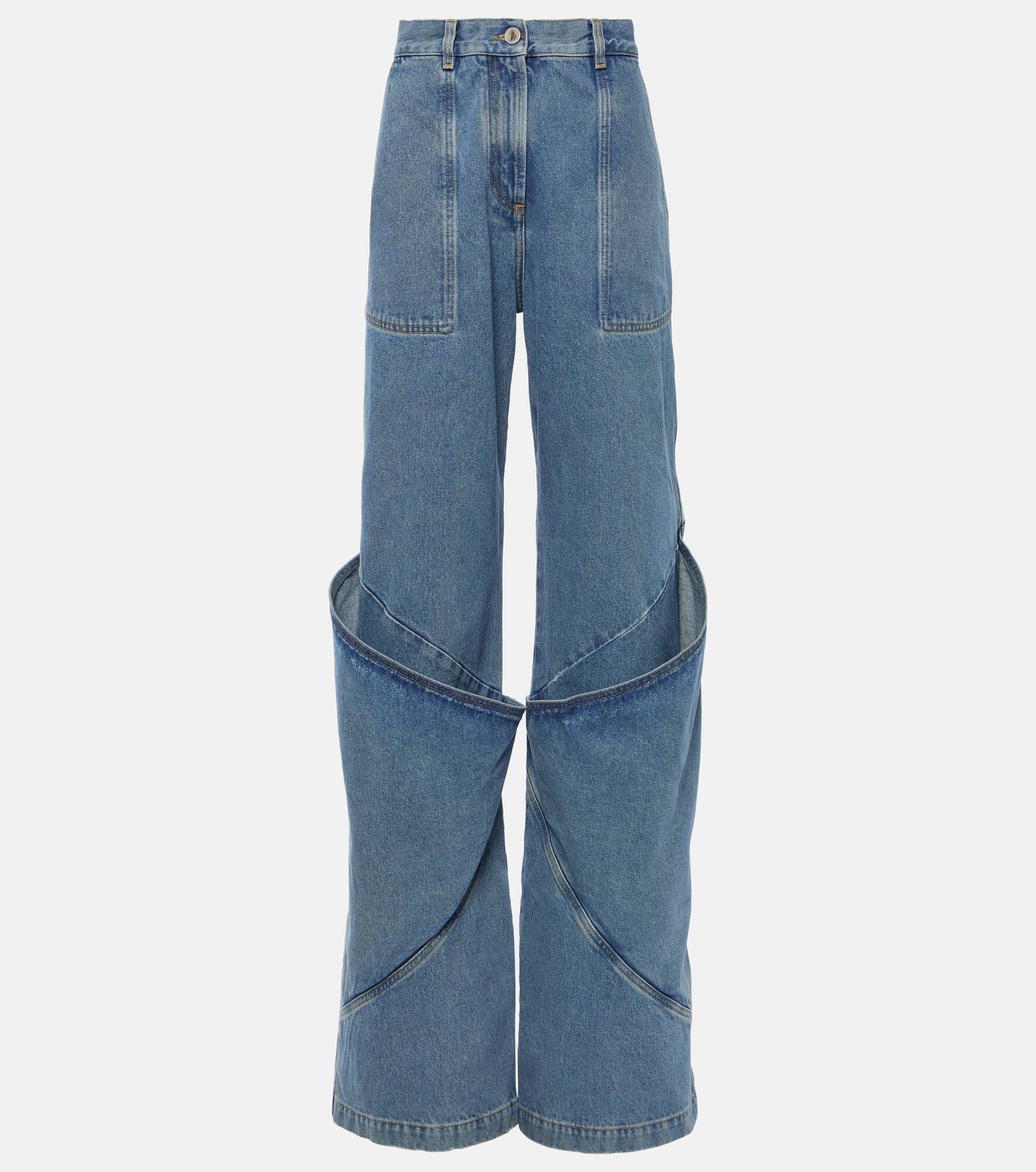 Low-rise wide-leg jeans - 1