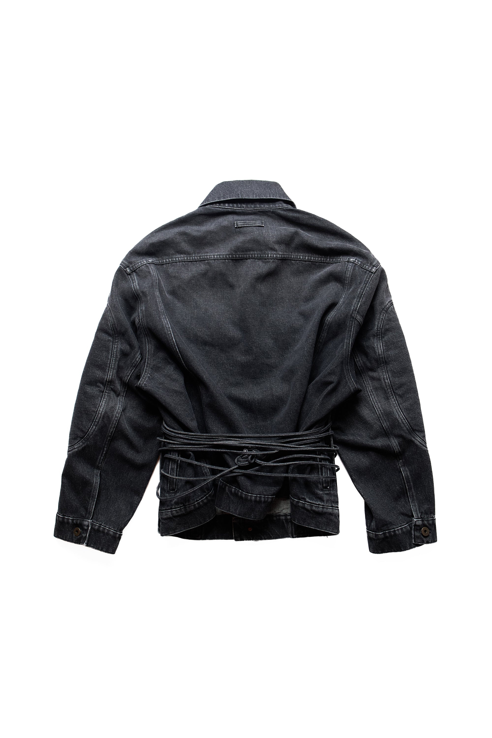 Jean Paul Gaultier Denim Jacket With Lacing And Elbow Detail - 2